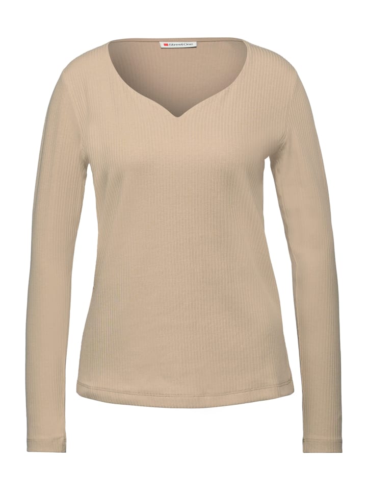 Рубашка с вырезом в форме сердца, бежевая Street One
Рубашка с вырезом в форме сердца, бежевая Street One