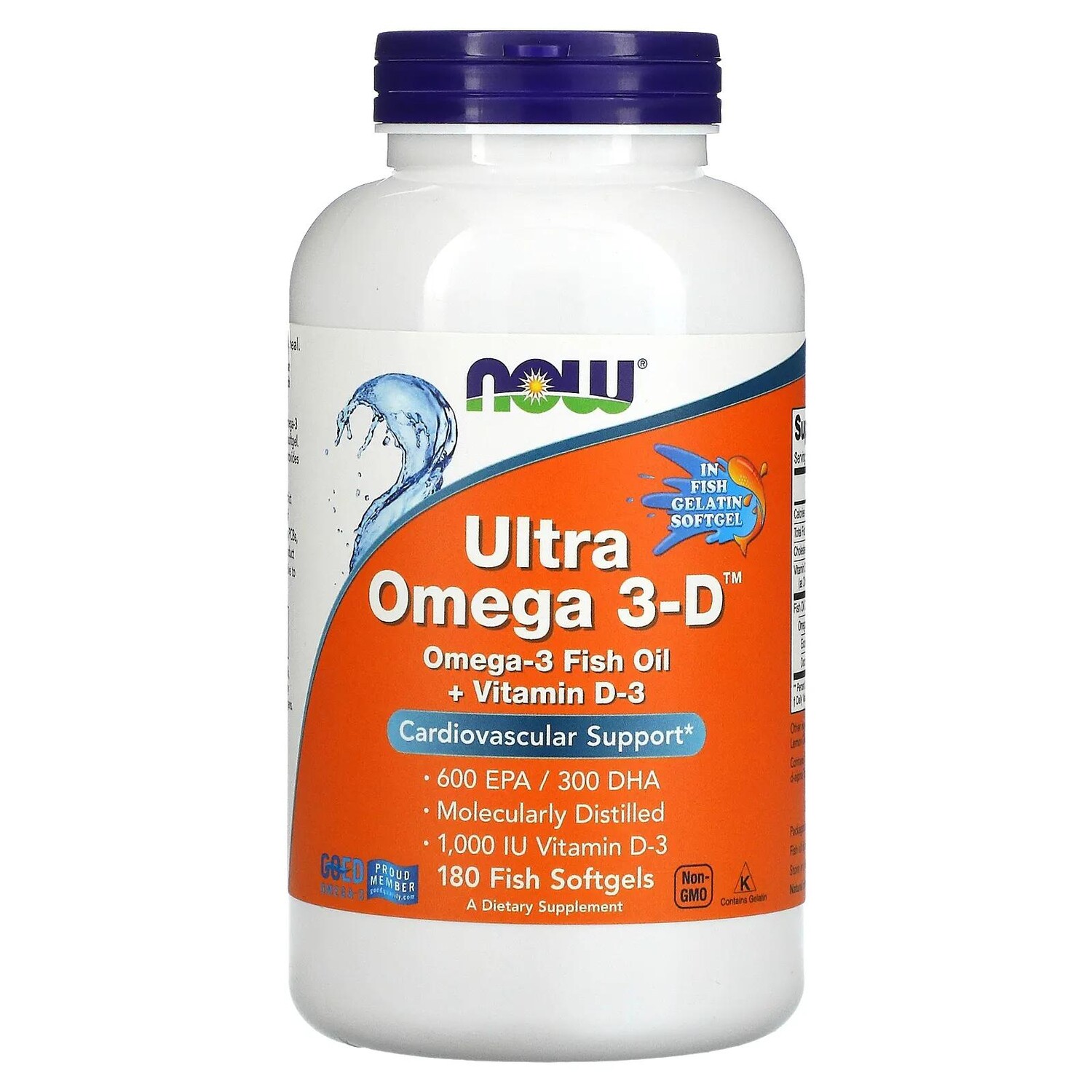 Ультра омега 3-D 600 ЭПК/300 ДГК Now Foods Ultra Omega 3-D, 180 желатиновых капсул
Ультра омега 3-D 600 ЭПК/300 ДГК Now Foods Ultra Omega 3-D, 180 желатиновых капсул