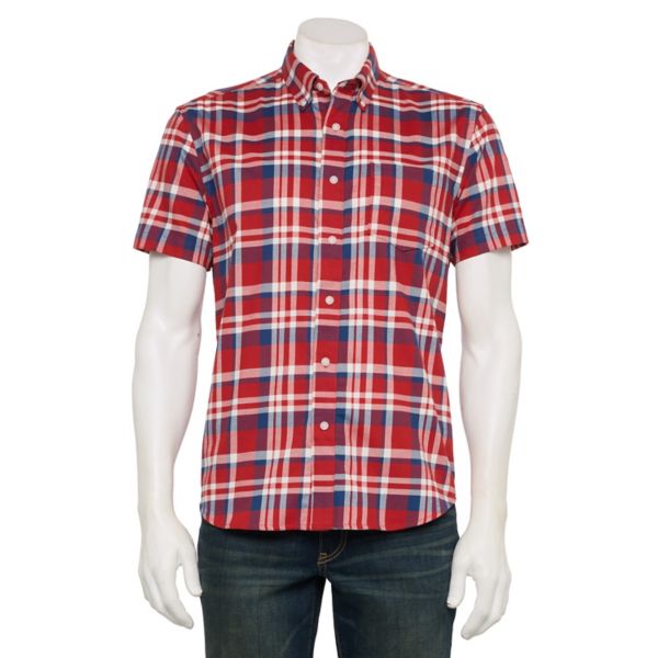 Мужская адаптивная рубашка с коротким рукавом идеальной длины Sonoma Goods For Life, цвет pop plaid red
Мужская адаптивная рубашка с коротким рукавом идеальной длины Sonoma Goods For Life, цвет pop plaid red