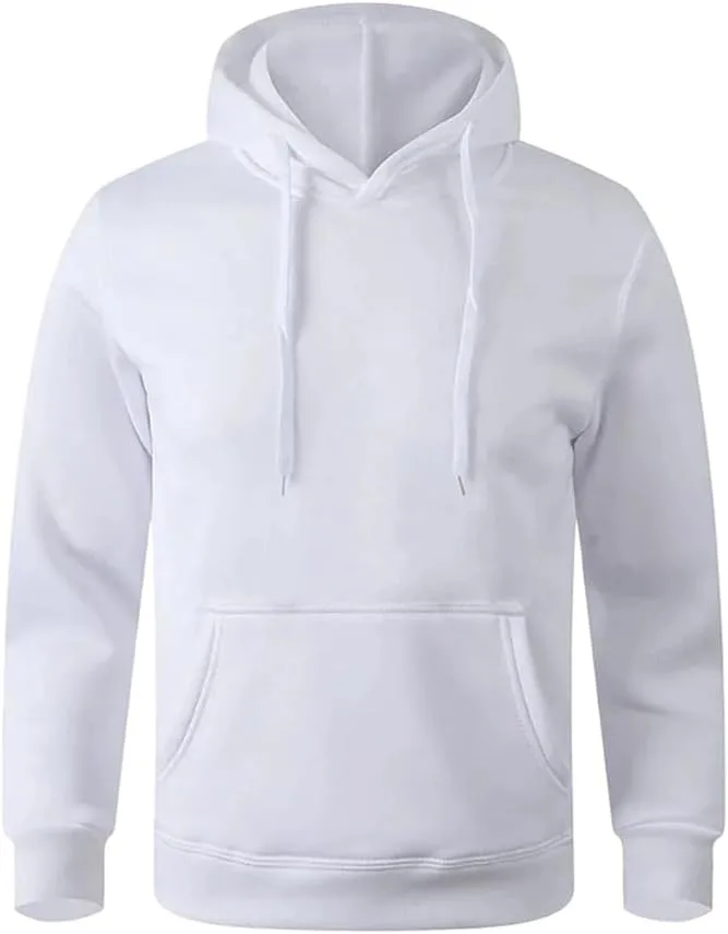 Мужская однотонная толстовка с капюшоном и карманом-кенгуру
Мужская однотонная толстовка с капюшоном и карманом-кенгуру