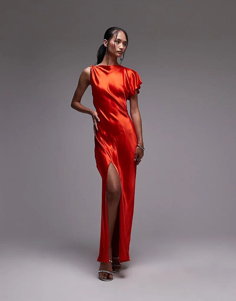 Платье миди из атласа Topshop с перекрученными плечами и открытой спиной красного цвета
Платье миди из атласа Topshop с перекрученными плечами и открытой спиной красного цвета