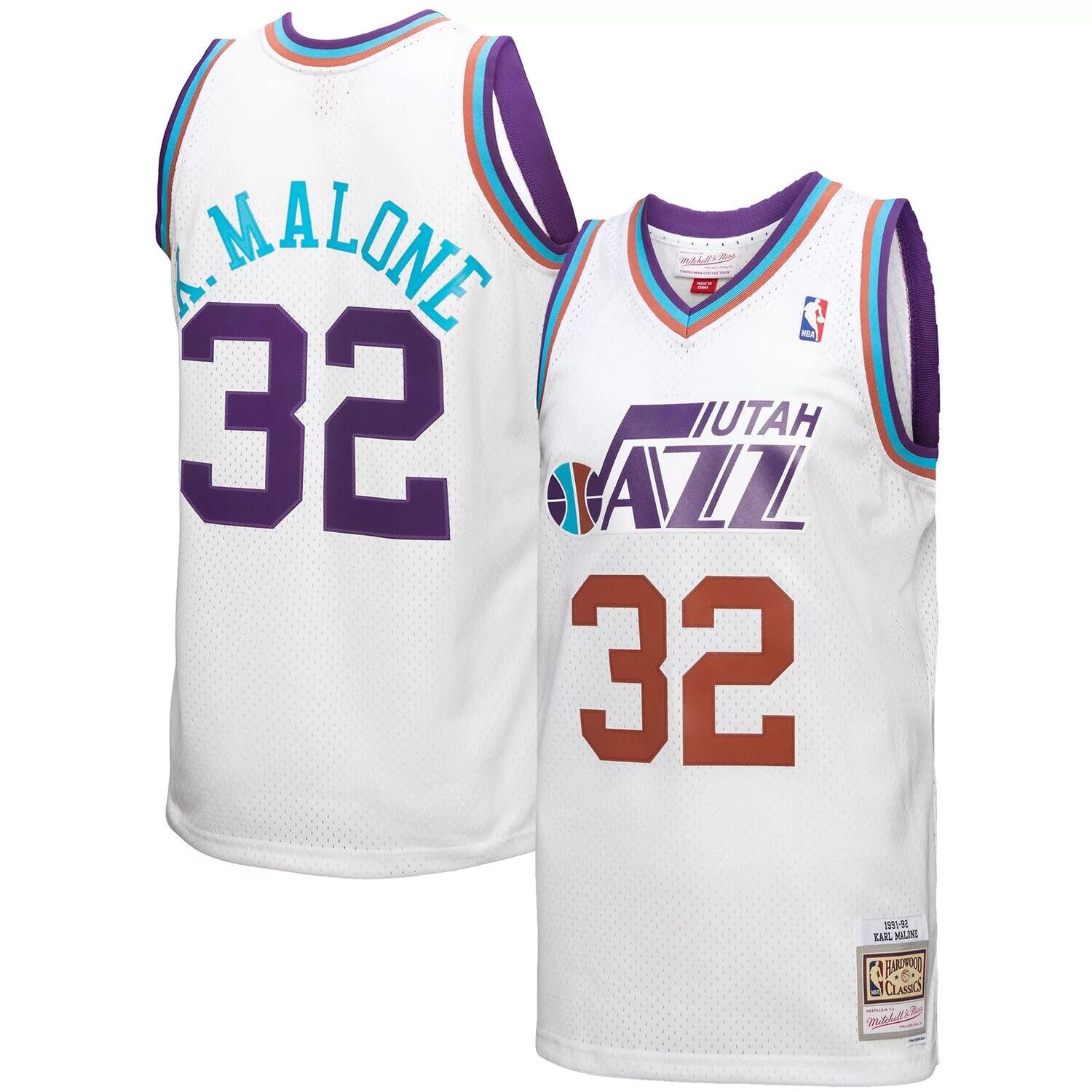 Мужская майка Mitchell & Ness Karl Malone White Utah Jazz 1991-92 Hardwood Classics Reload 3.0 Swingman
Мужская майка Mitchell & Ness Karl Malone White Utah Jazz 1991-92 Hardwood Classics Reload 3.0 Swingman