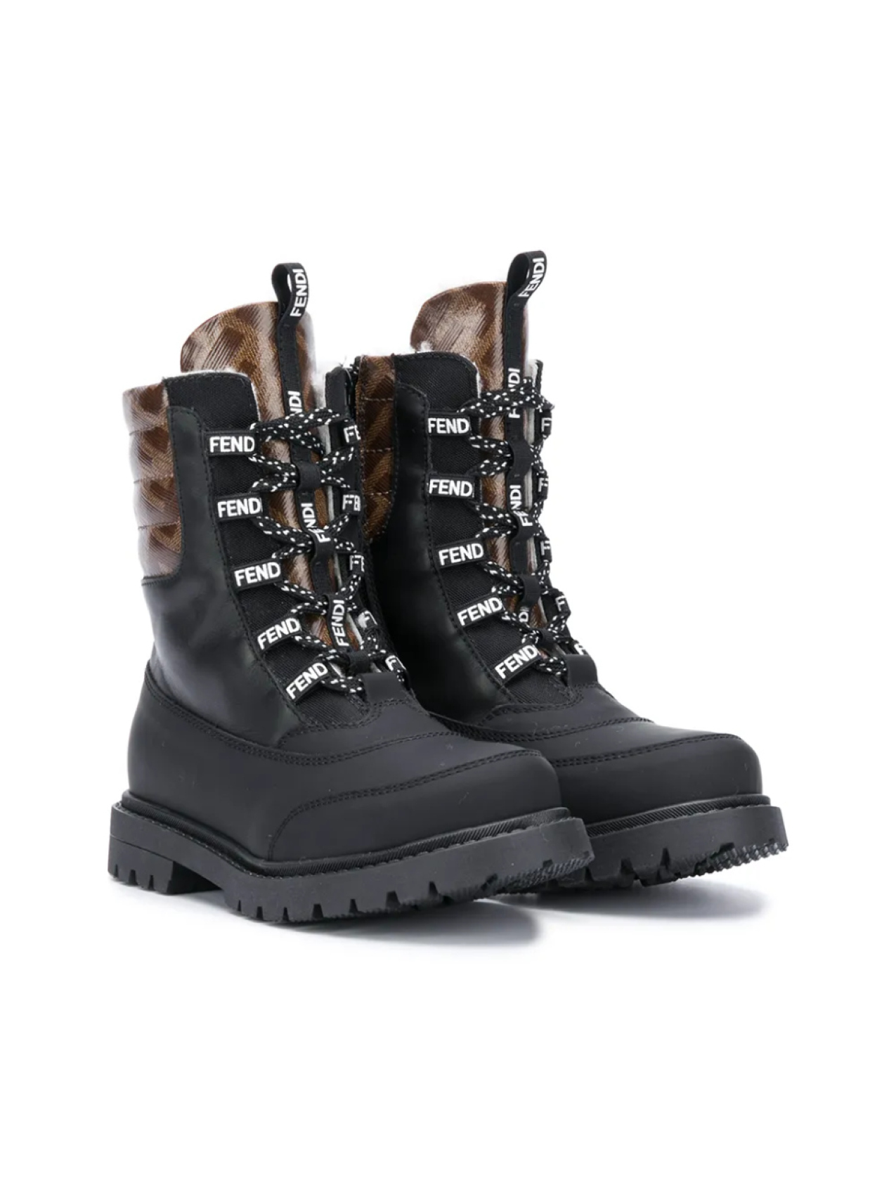 Ботинки на шнуровке с логотипом FF Fendi Kids, черный
Ботинки на шнуровке с логотипом FF Fendi Kids, черный
