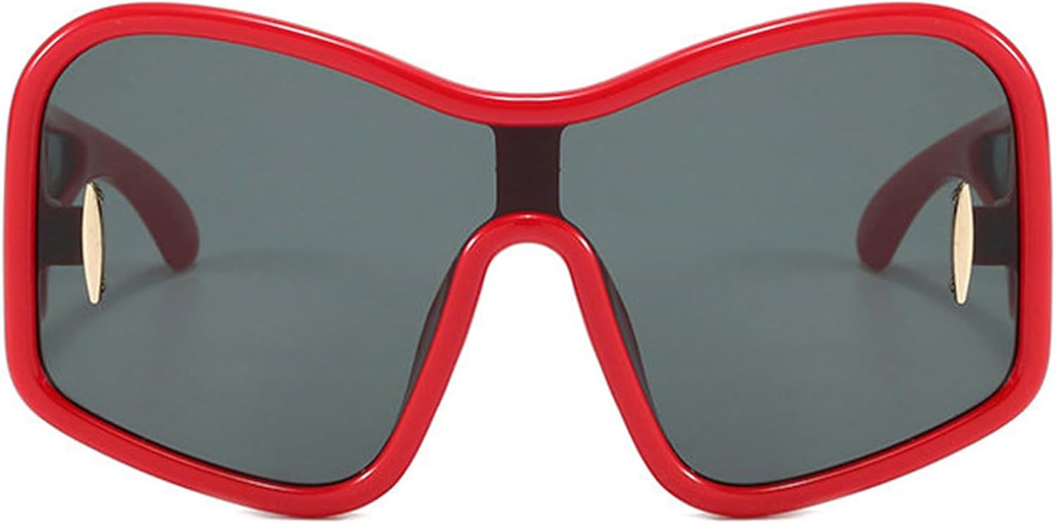 Willochra Модные солнцезащитные очки большого размера для женщин и мужчин, большие тонированные стильные солнцезащитные очки с обтекаемой формой, очки для отдыха после катания на лыжах, крутые оттенки, Red
Willochra Модные солнцезащитные очки большого размера для женщин и мужчин, большие тонированные стильные солнцезащитные очки с обтекаемой формой, очки для отдыха после катания на лыжах, крутые оттенки, Red