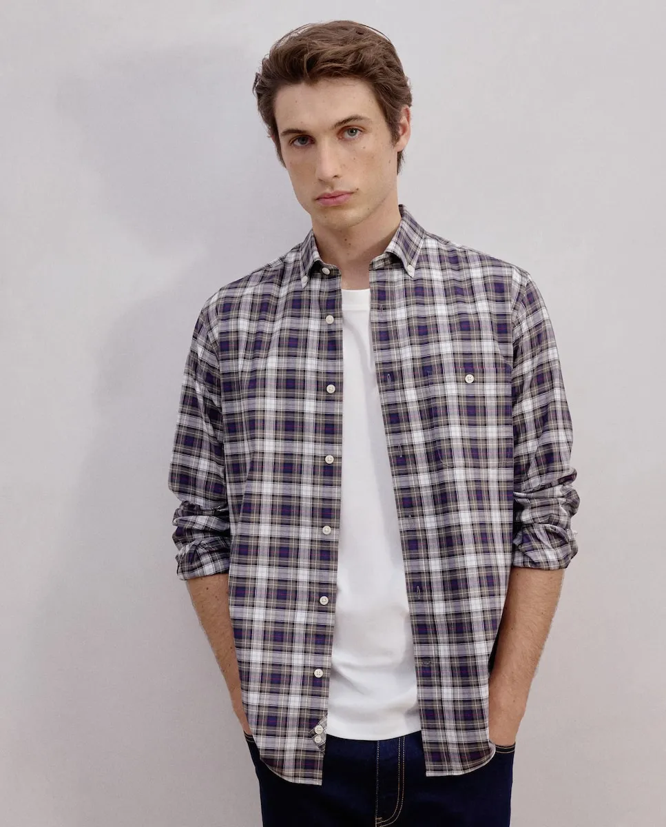 Спортивная рубашка с длинным рукавом из твила в темную тартановую клетку Dustin, зеленый
Спортивная рубашка с длинным рукавом из твила в темную тартановую клетку Dustin, зеленый