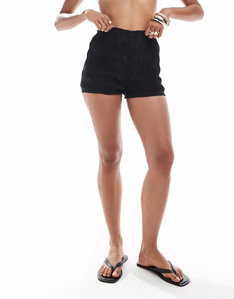 Шорты с жатым эффектом ASOS DESIGN черного цвета
Шорты с жатым эффектом ASOS DESIGN черного цвета