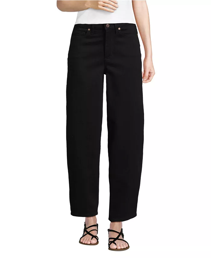 Женские джинсы-бочонки с высокой талией и щиколоткой Lands' End, черный
Женские джинсы-бочонки с высокой талией и щиколоткой Lands' End, черный