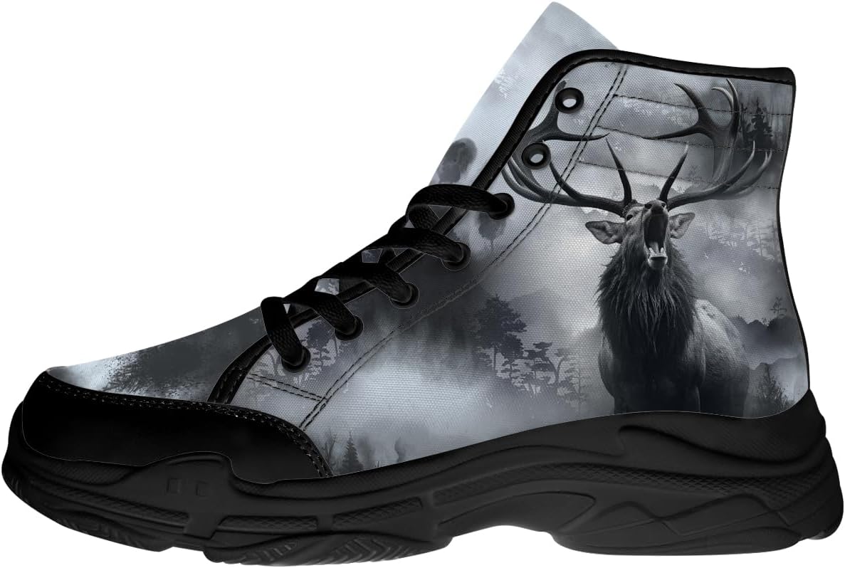 Кроссовки на высокой платформе с принтом оленя для мужчин и женщин, тканевые с шнуровкой, подарок для него и для нее Generic, черный
Кроссовки на высокой платформе с принтом оленя для мужчин и женщин, тканевые с шнуровкой, подарок для него и для нее Generic, черный