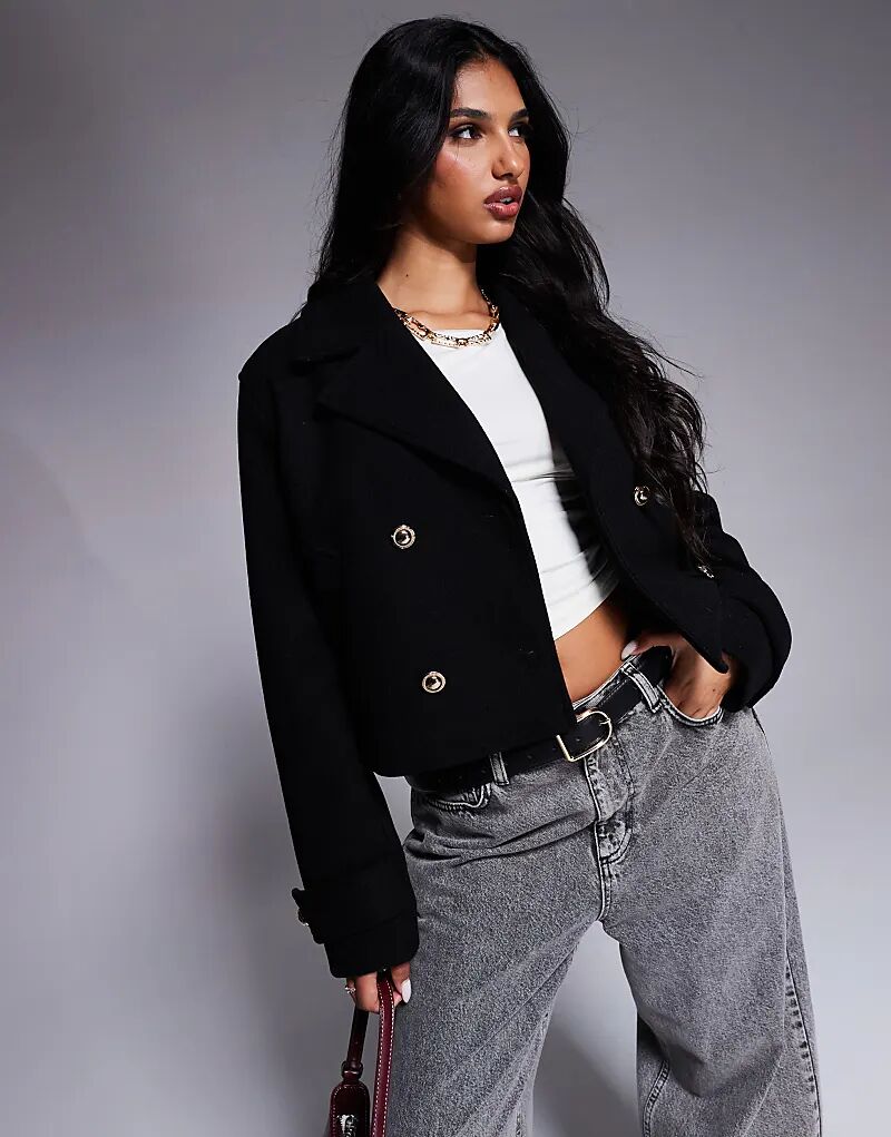 Короткая двубортная куртка из шерсти черного цвета River Island, Черный, Короткая двубортная куртка из шерсти черного цвета River Island
Короткая двубортная куртка из шерсти черного цвета River Island, Черный, Короткая двубортная куртка из шерсти черного цвета River Island