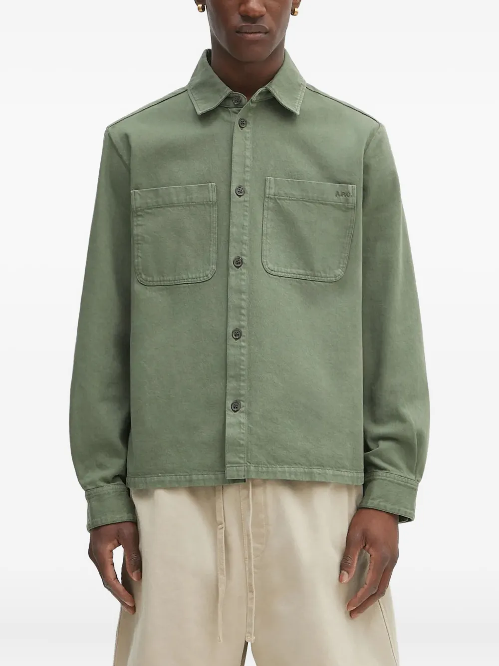 Рубашка с двумя карманами и длинными рукавами A.P.C., зеленый
Рубашка с двумя карманами и длинными рукавами A.P.C., зеленый