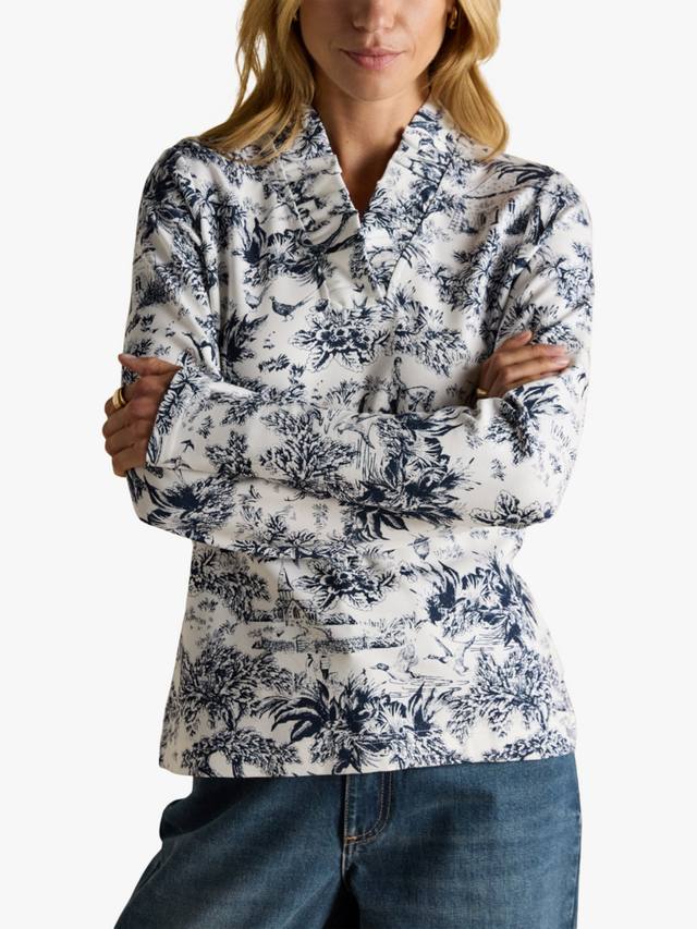 Топ с воротником-жабо в стиле Toile Print Joules, Navy
Топ с воротником-жабо в стиле Toile Print Joules, Navy