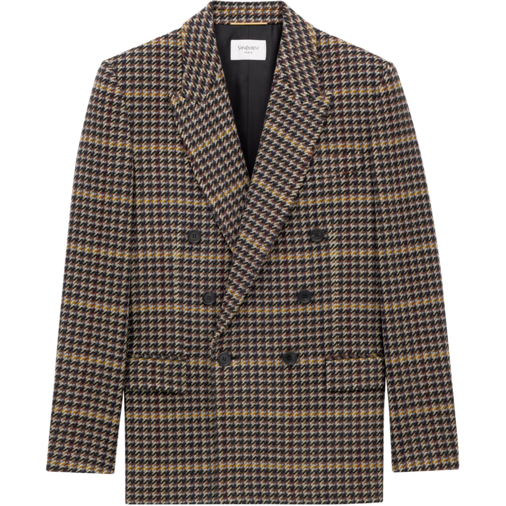 Двубортный пиджак с длинными рукавами SAINT LAURENT, мультиколор
Двубортный пиджак с длинными рукавами SAINT LAURENT, мультиколор
