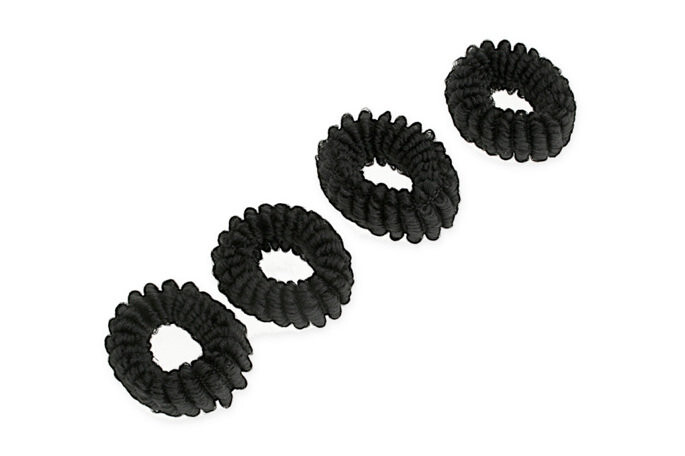 Jubileo, маленькие черные резинки для волос, 4 шт
Jubileo, маленькие черные резинки для волос, 4 шт