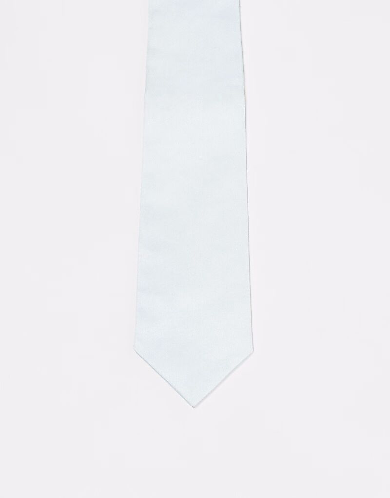 Атласный галстук Six Stories ледяного голубого цвета 
Атласный галстук Six Stories ледяного голубого цвета