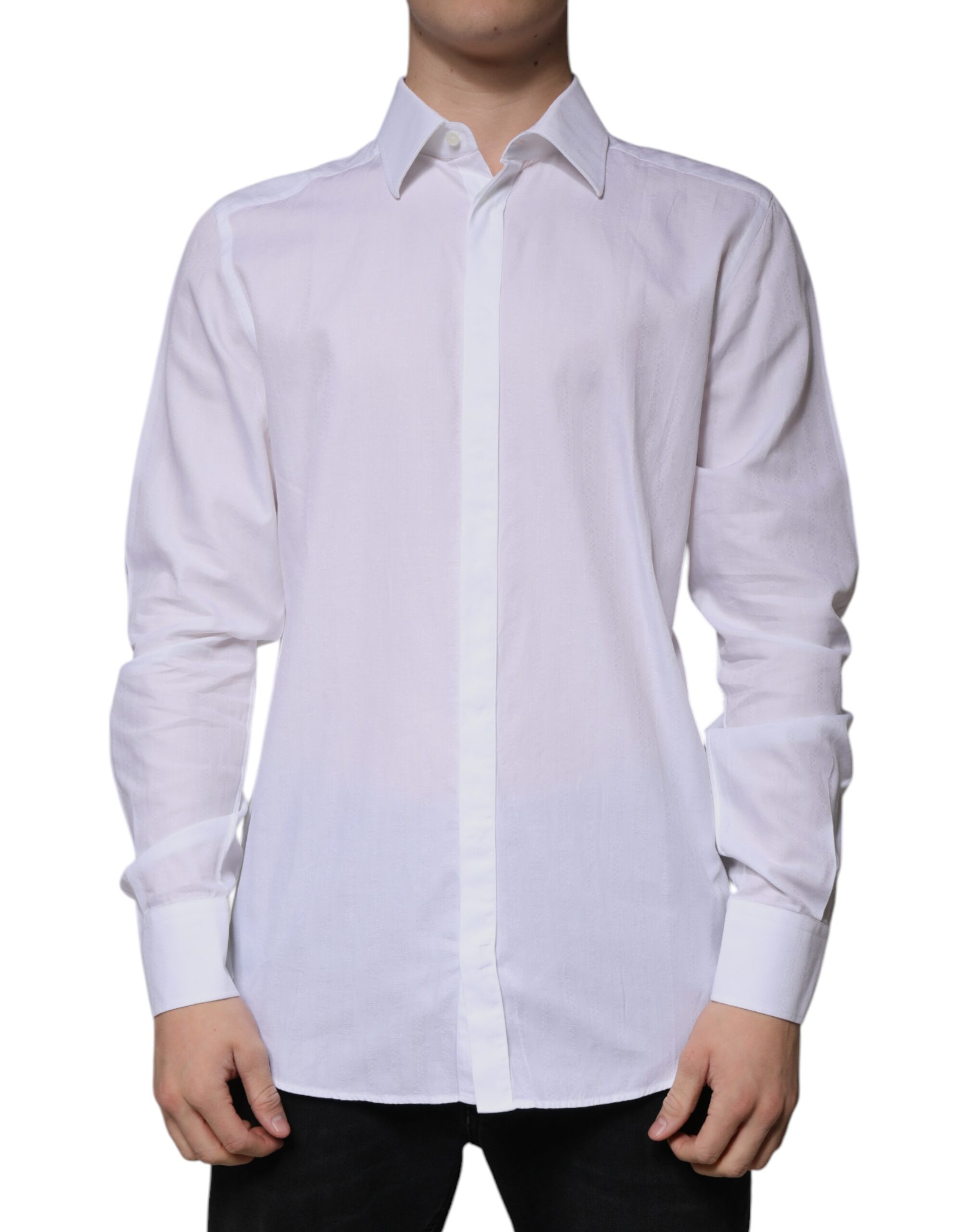 Белая хлопковая рубашка Slim Fit Formal GOLD Dolce & Gabbana
Белая хлопковая рубашка Slim Fit Formal GOLD Dolce & Gabbana