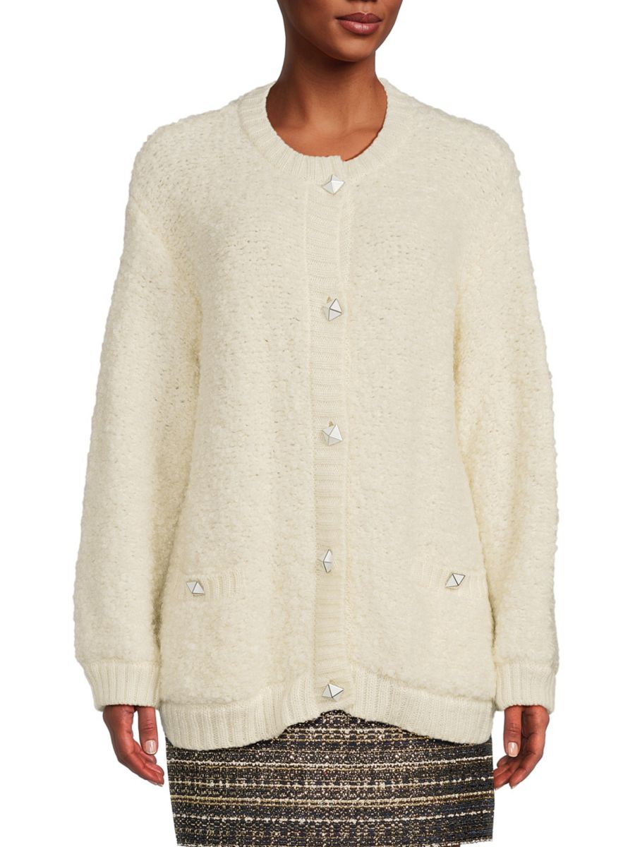 Кардиган из смеси мохера Giacca Valentino, цвет Avorio 
Кардиган из смеси мохера Giacca Valentino, цвет Avorio