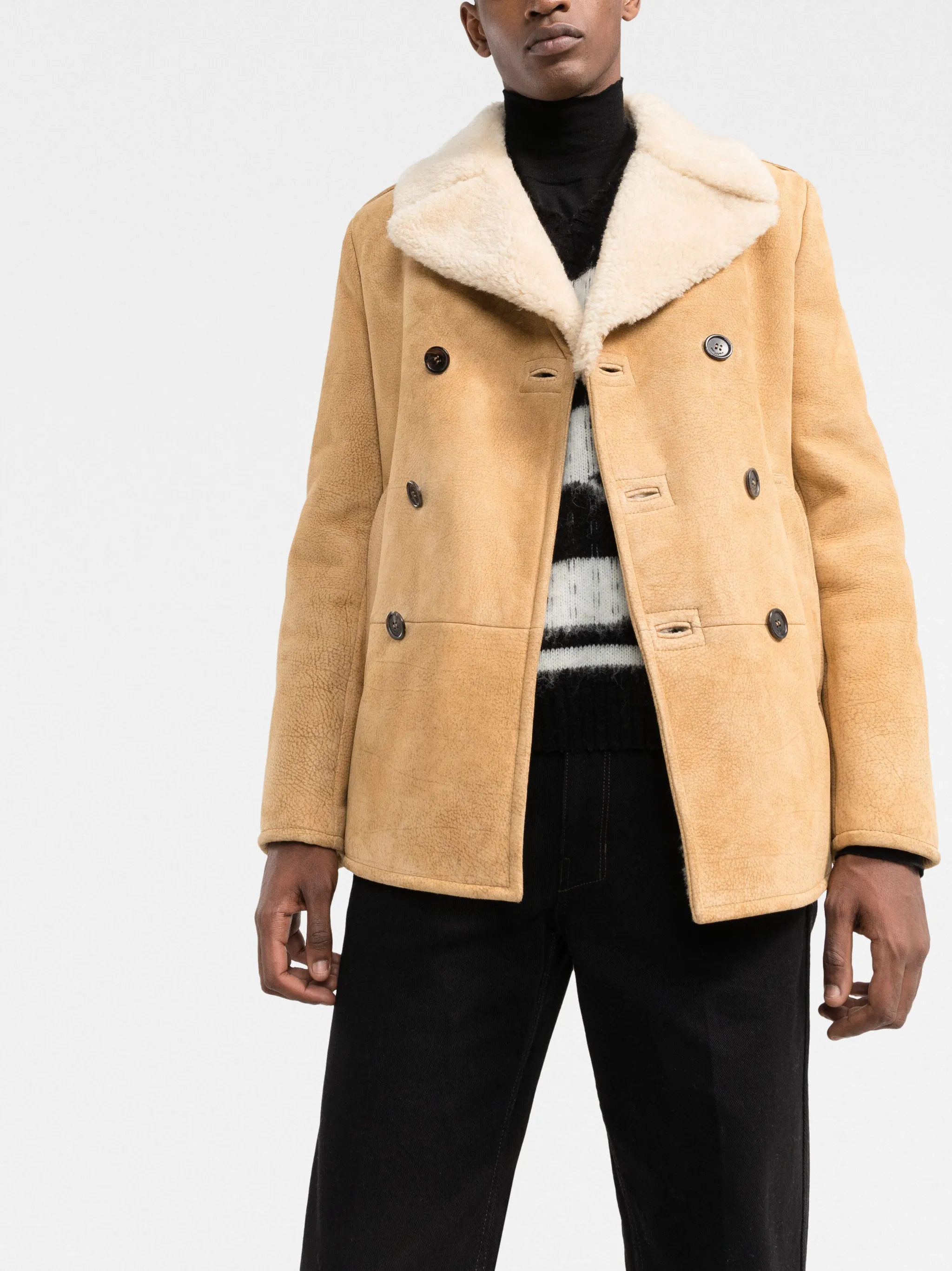 Двубортная дубленка Saint Laurent, нейтральный
Двубортная дубленка Saint Laurent, нейтральный