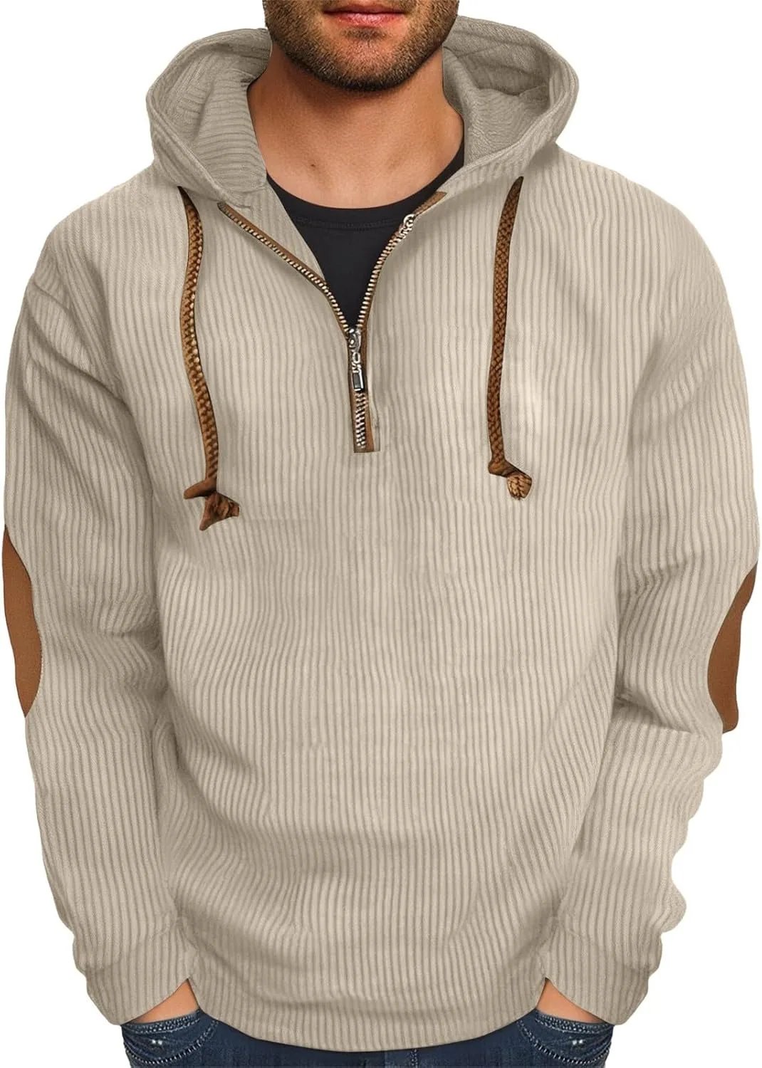 Мужская толстовка с капюшоном quarter zip, casual, с карманами
Мужская толстовка с капюшоном quarter zip, casual, с карманами