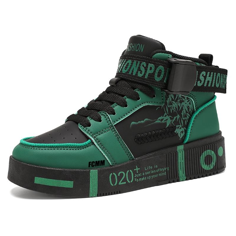 Противоскользящие износостойкие высокие повседневные кроссовки для детей FCMM, черный/зеленый
Противоскользящие износостойкие высокие повседневные кроссовки для детей FCMM, черный/зеленый