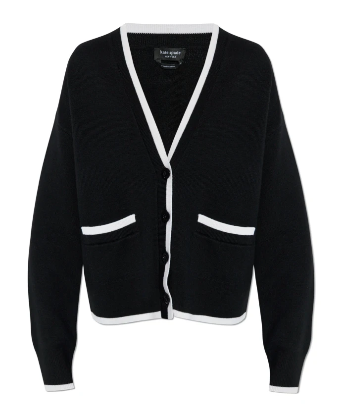 Шерстяной кардиган Kate Spade, черный
Шерстяной кардиган Kate Spade, черный