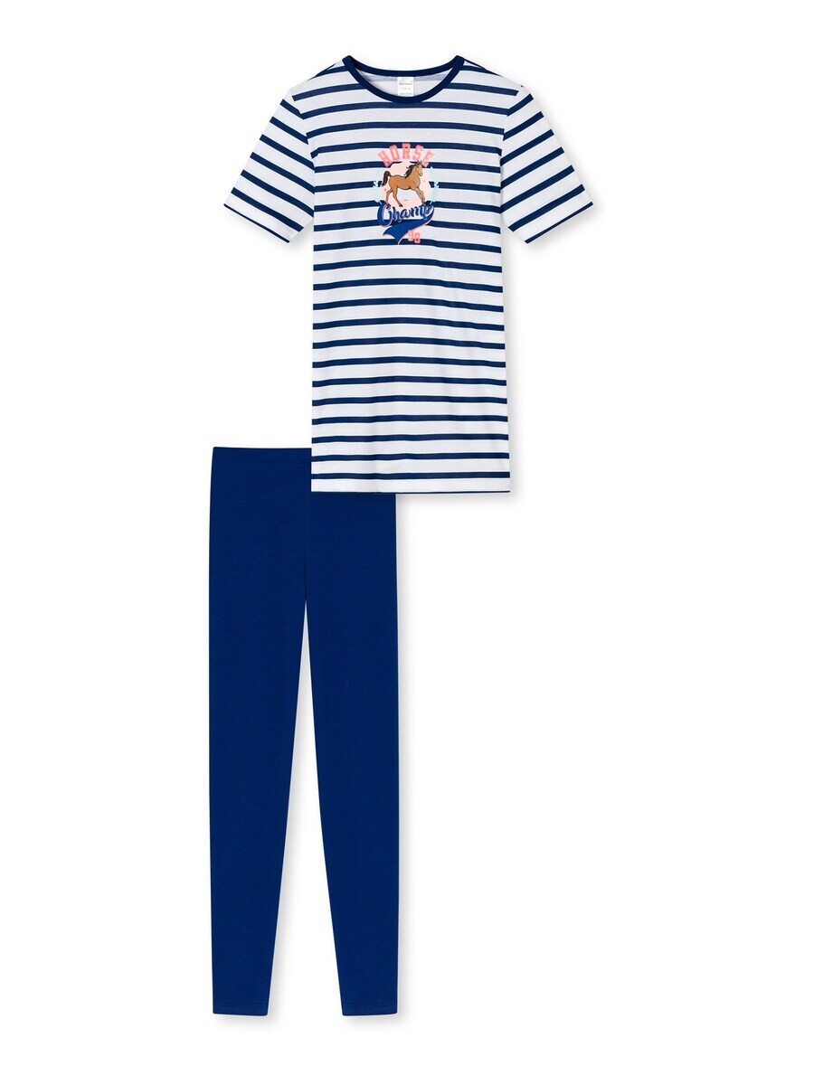 Пижама SCHIESSER Pajamas Horse World Organic Cotton, цвет Blue/White 
Пижама SCHIESSER Pajamas Horse World Organic Cotton, цвет Blue/White