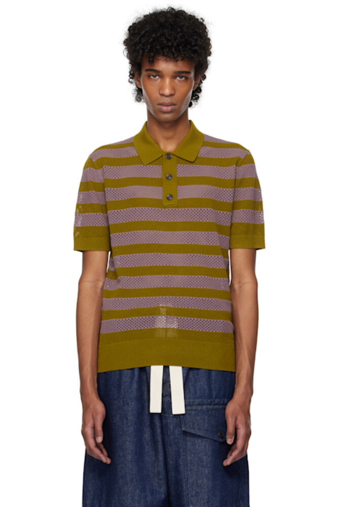 Поло в зеленую и фиолетовую полоску Dries Van Noten
Поло в зеленую и фиолетовую полоску Dries Van Noten