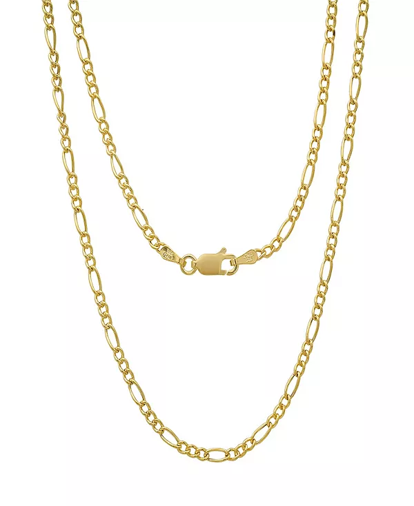 Ожерелье-Унисекс с полостью в форме фигаро, покрытое 14-каратным золотом Steeltime, gold