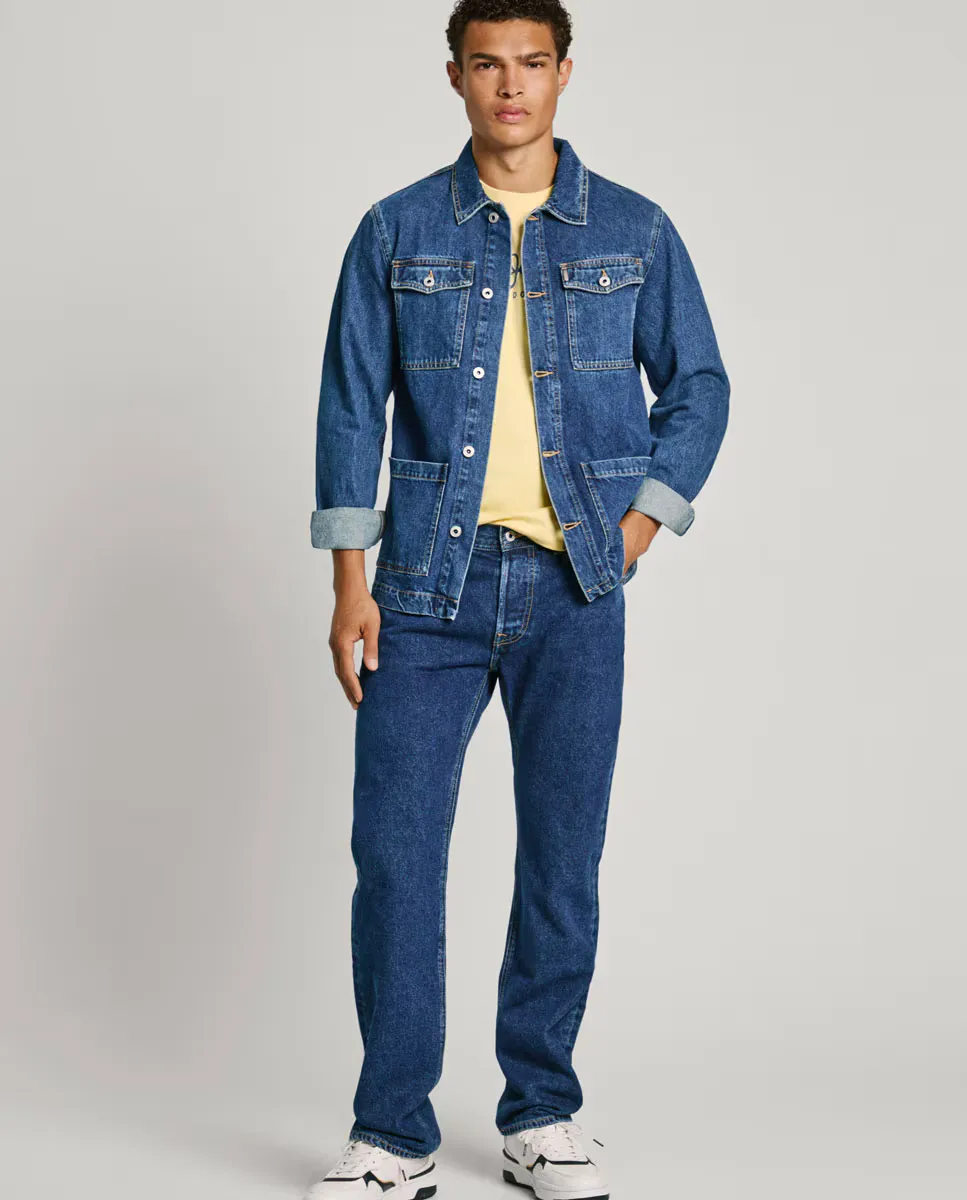 Мужские джинсы свободного кроя с синим эффектом потертости Pepe Jeans, синий
Мужские джинсы свободного кроя с синим эффектом потертости Pepe Jeans, синий