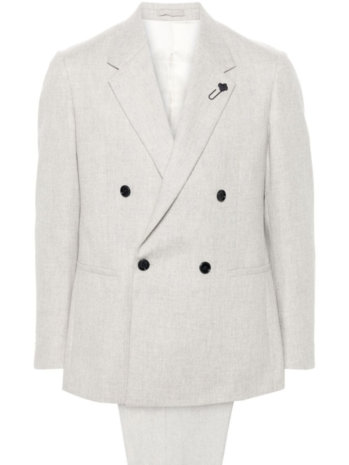 Lardini костюм с логотипом-брошью, нейтральный цвет
Lardini костюм с логотипом-брошью, нейтральный цвет