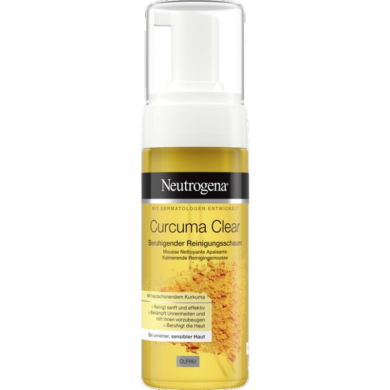 Curcuma Clear Успокаивающая очищающая пенка Neutrogena, 150 ml
Curcuma Clear Успокаивающая очищающая пенка Neutrogena, 150 ml