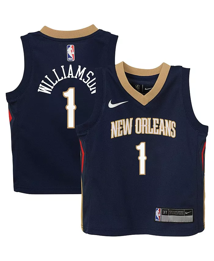 Детская баскетбольная майка Zion Williamson New Orleans Pelicans в стиле Swingman - Icon Edition, цвет: темно-синий (для мальчиков и девочек) Nike
Детская баскетбольная майка Zion Williamson New Orleans Pelicans в стиле Swingman - Icon Edition, цвет: темно-синий (для мальчиков и девочек) Nike