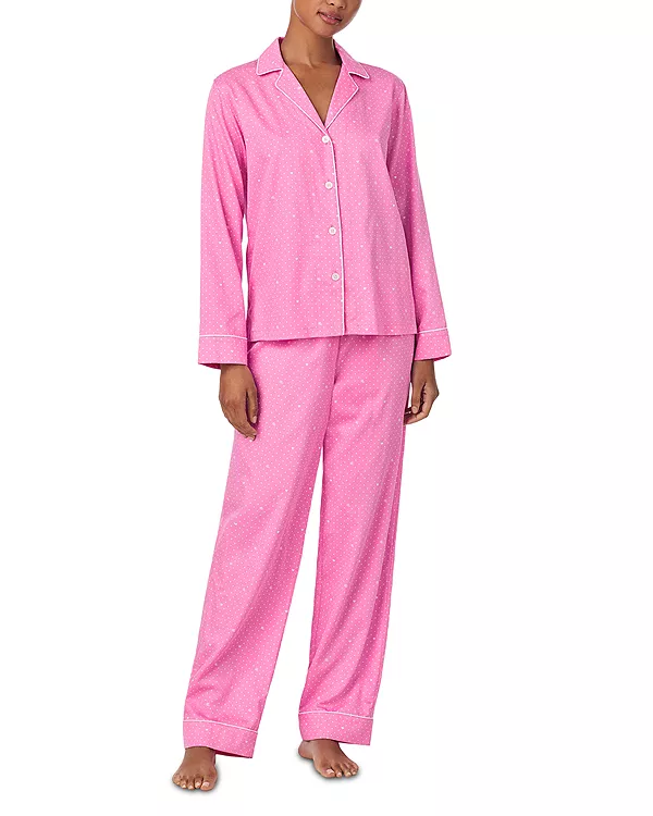 Пижамный комплект с длинными рукавами, воротником-стойкой и длинными брюками Ralph Lauren, розовый
Пижамный комплект с длинными рукавами, воротником-стойкой и длинными брюками Ralph Lauren, розовый