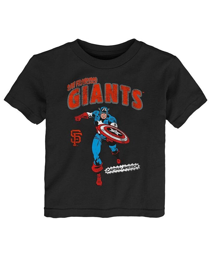 Черная футболка команды San Francisco Giants Team Captain America Marvel для новорожденных Outerstuff, черный
Черная футболка команды San Francisco Giants Team Captain America Marvel для новорожденных Outerstuff, черный