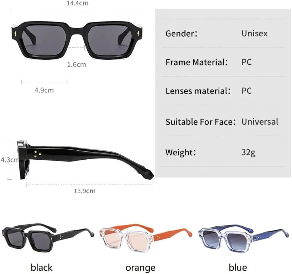 Ретро маленькие квадратные солнцезащитные очки для женщин и мужчин с заклепками, модные очки, роскошные солнцезащитные очки UV400 для женщин LJTJTAV, Orange
Ретро маленькие квадратные солнцезащитные очки для женщин и мужчин с заклепками, модные очки, роскошные солнцезащитные очки UV400 для женщин LJTJTAV, Orange