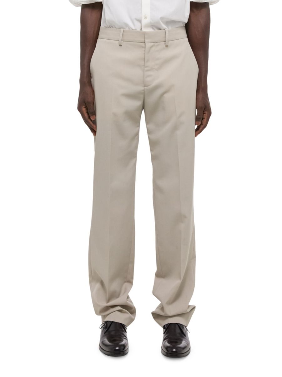 Брюки из натуральной шерсти с плоским передом Helmut Lang, песочный
Брюки из натуральной шерсти с плоским передом Helmut Lang, песочный