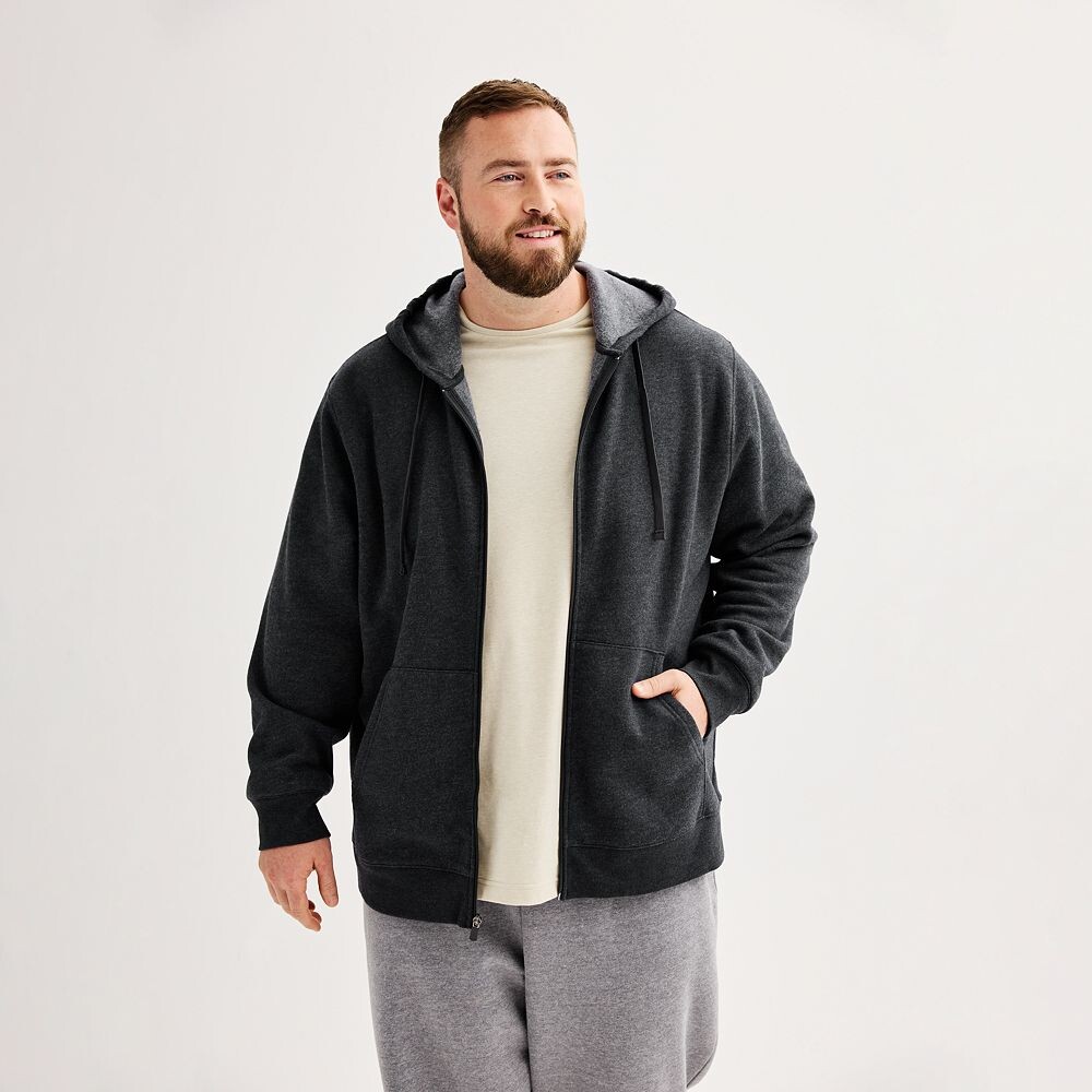 Сверхмягкая флисовая толстовка Big & Tall Tek Gear с молнией спереди, цвет Grey Dark 
Сверхмягкая флисовая толстовка Big & Tall Tek Gear с молнией спереди, цвет Grey Dark