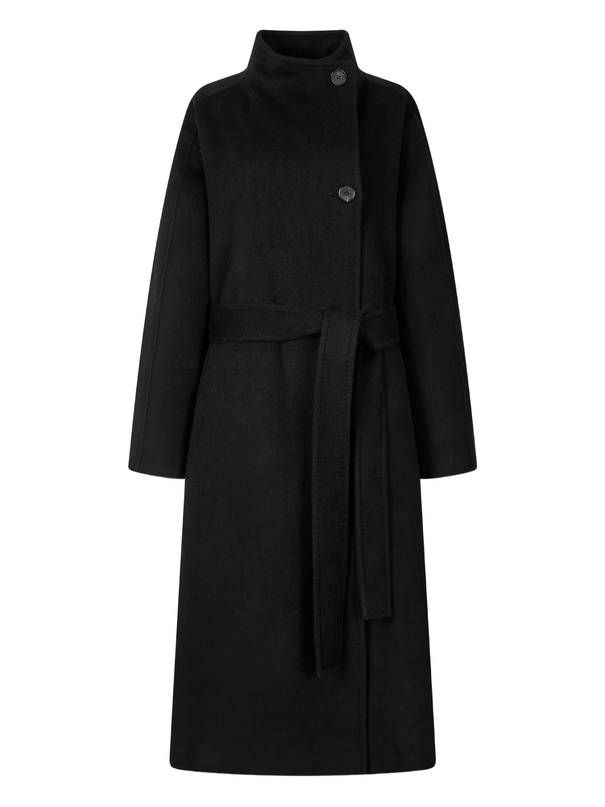 Пальто с поясом и высоким воротом Studio Tomboy, черный
Пальто с поясом и высоким воротом Studio Tomboy, черный