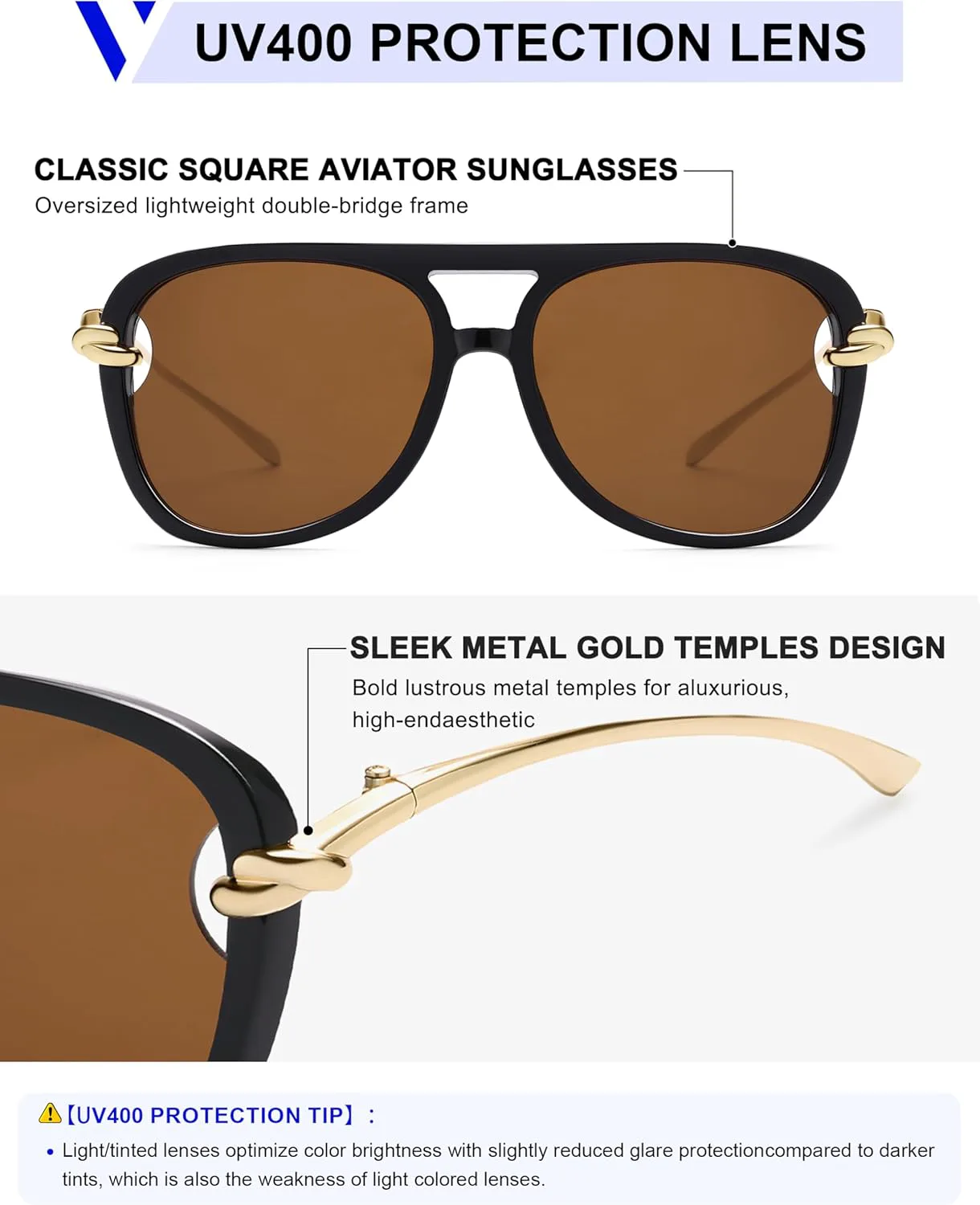 Модные квадратные солнцезащитные очки-авиаторы VANLINKER для женщин и мужчин в стиле ретро 70-х годов, увеличенного размера, модель VL9910, C02-black+brown
Модные квадратные солнцезащитные очки-авиаторы VANLINKER для женщин и мужчин в стиле ретро 70-х годов, увеличенного размера, модель VL9910, C02-black+brown