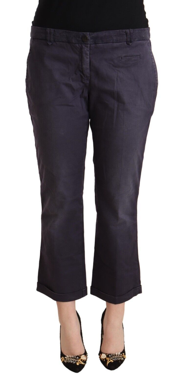 Укороченные женские брюки Jucca с заниженной талией и отворотом, черный
Укороченные женские брюки Jucca с заниженной талией и отворотом, черный