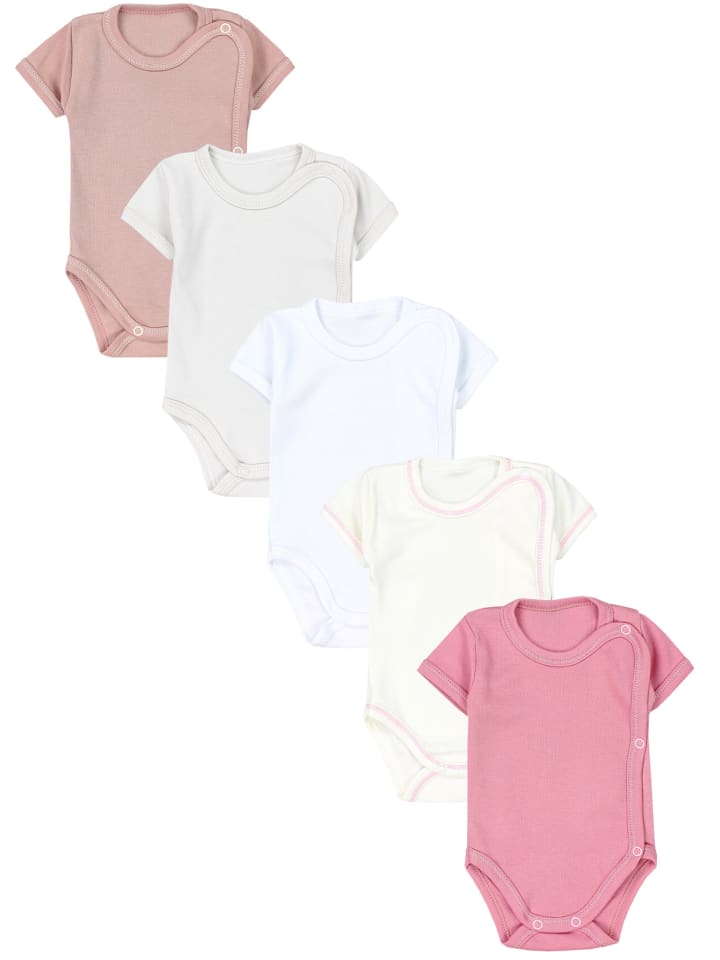 TupTam Комплект из 5 детских боди с короткими рукавами и запахом, унисекс, розово-белый
TupTam Комплект из 5 детских боди с короткими рукавами и запахом, унисекс, розово-белый