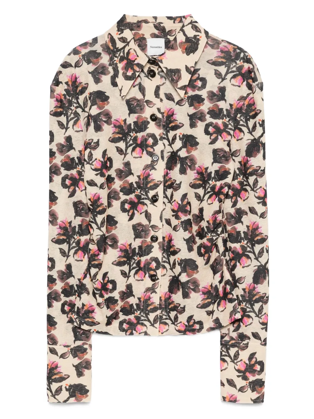 Рубашка с длинными рукавами и цветочным принтом Nanushka, нейтральный
Рубашка с длинными рукавами и цветочным принтом Nanushka, нейтральный