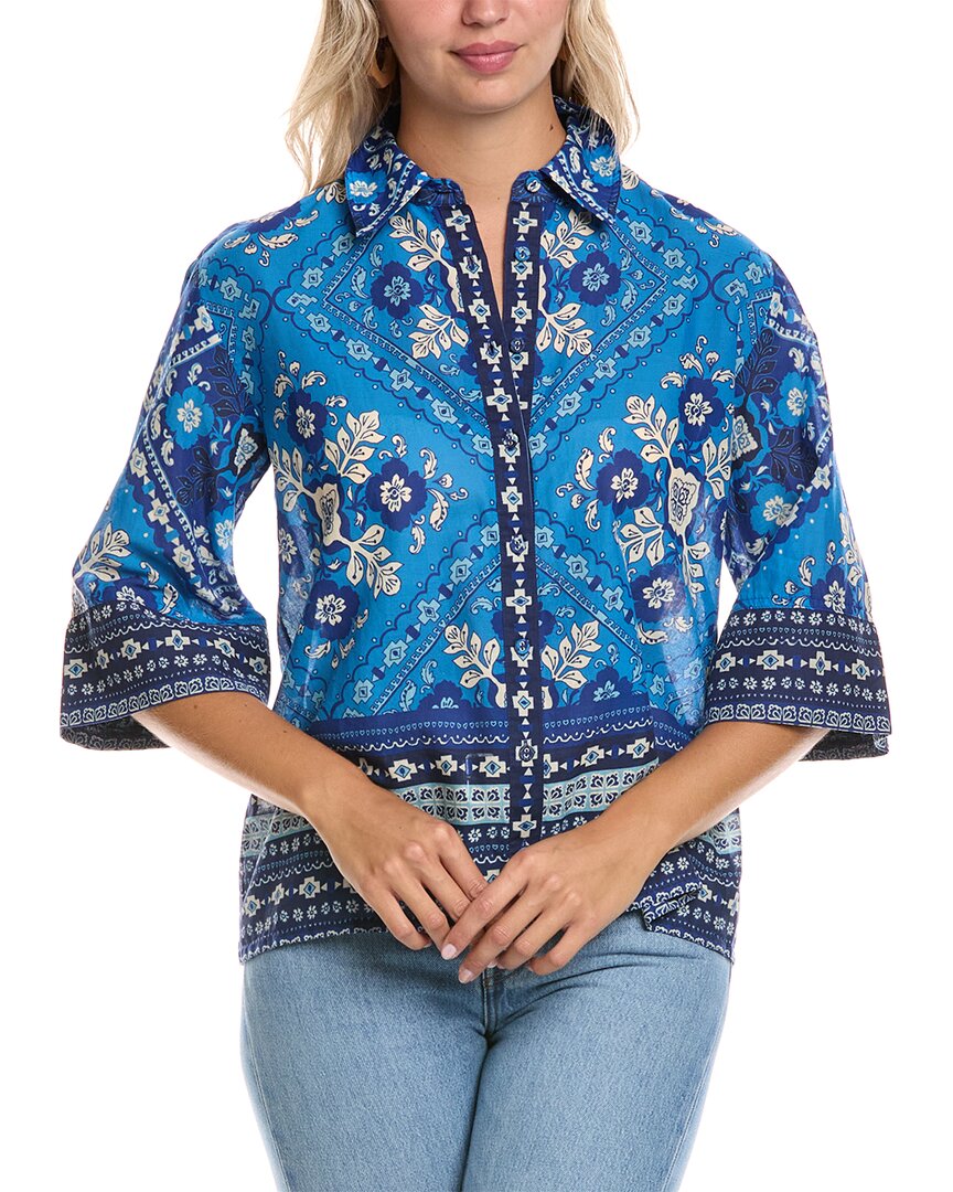 Джонни Вас рубашка с рукавом кимоно Johnny Was, синий
Джонни Вас рубашка с рукавом кимоно Johnny Was, синий