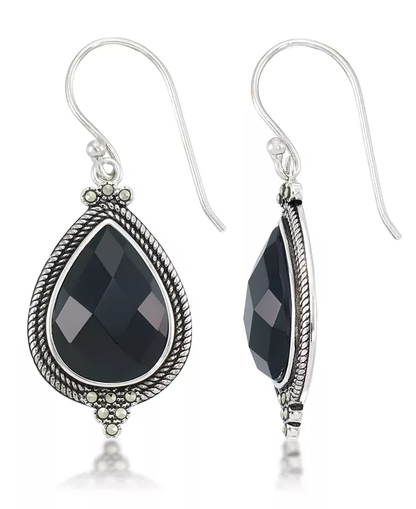 Серьги-Капли из ограненного оникса Macy'S, black
Серьги-Капли из ограненного оникса Macy'S, black