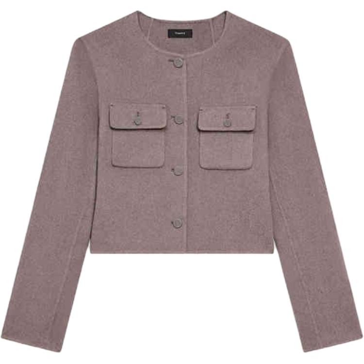 THEORY Женская куртка серо-коричневого тумана, Mist Gray Brown
THEORY Женская куртка серо-коричневого тумана, Mist Gray Brown