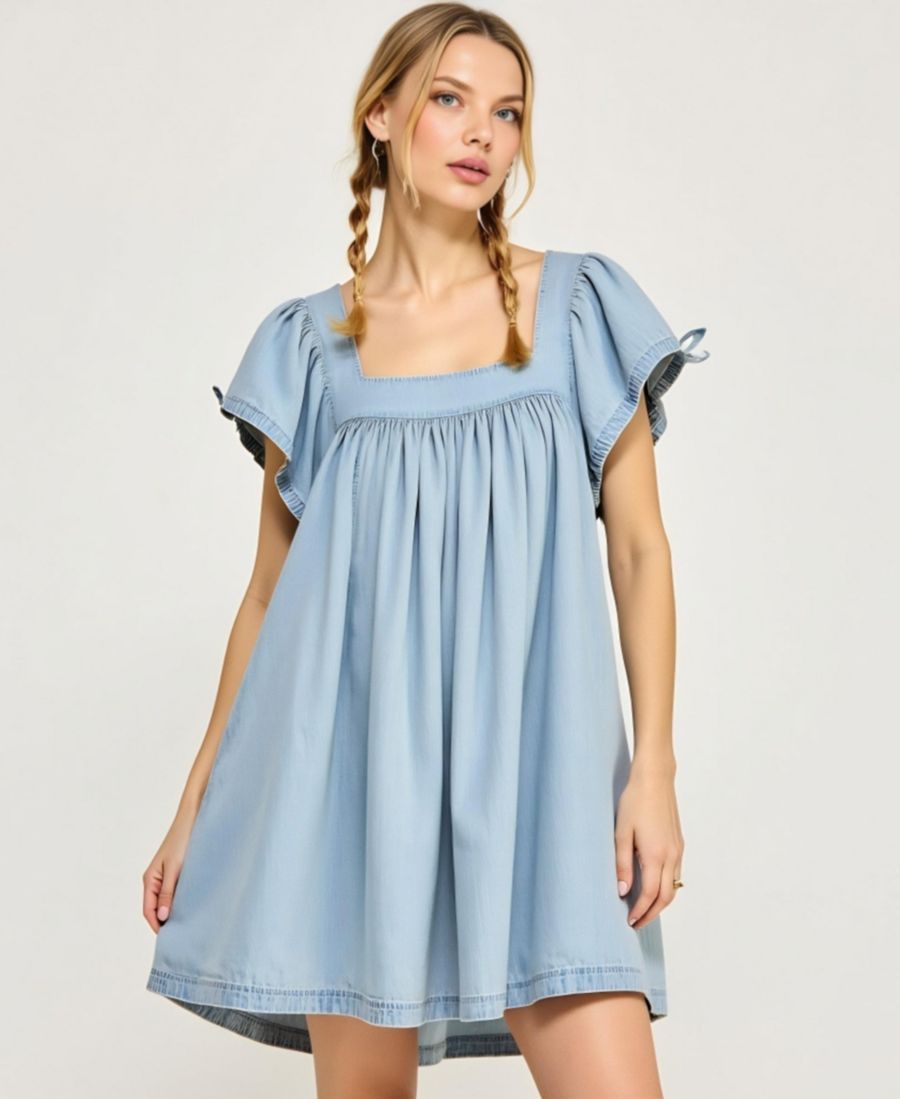 Женское платье-бэбидолл с рукавами-воланами Modenaire, Light blue
Женское платье-бэбидолл с рукавами-воланами Modenaire, Light blue