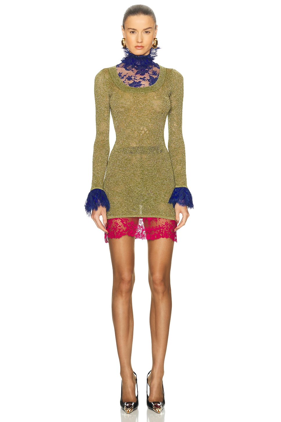 Мини-платье с высоким воротом Saint Laurent, Vert & Dore
Мини-платье с высоким воротом Saint Laurent, Vert & Dore