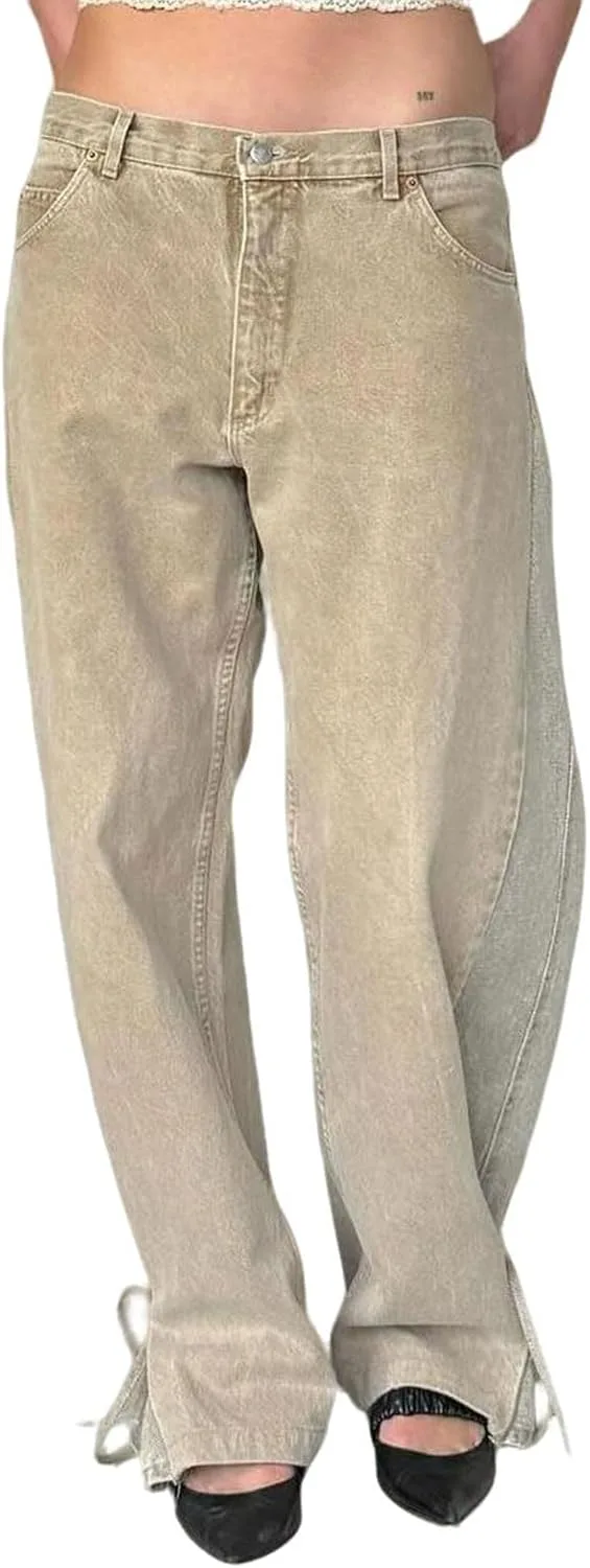 Женские джинсы Boyfriend Wide Leg с контрастными вставками по бокам и манжетами utcoco
Женские джинсы Boyfriend Wide Leg с контрастными вставками по бокам и манжетами utcoco