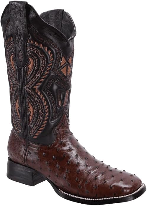 Мужские подлинные западные ковбойские сапоги с квадратным носком из кожи страуса полной выделки - коричневые Generic
Мужские подлинные западные ковбойские сапоги с квадратным носком из кожи страуса полной выделки - коричневые Generic