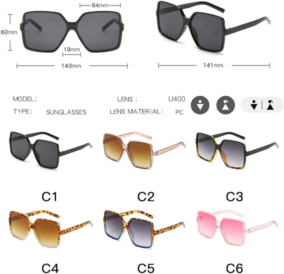 Винтажные квадратные солнцезащитные очки для женщин, градиентные солнцезащитные очки с защитой от УФ-излучения UV400, большие модные очки для женщин MTZJH, C3
Винтажные квадратные солнцезащитные очки для женщин, градиентные солнцезащитные очки с защитой от УФ-излучения UV400, большие модные очки для женщин MTZJH, C3