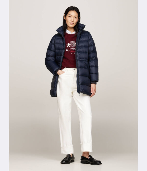 Куртка-Пуховик с воронкой Loose fit Tommy Hilfiger, синий 
Куртка-Пуховик с воронкой Loose fit Tommy Hilfiger, синий